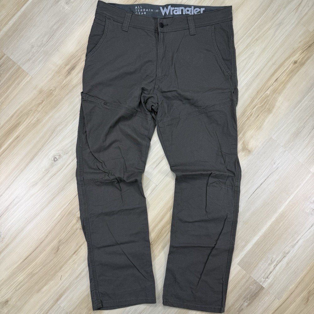 Wrangler All Terrain Gear Cliffside Utility Pants Mens 34x30 Gray Hiking ATG